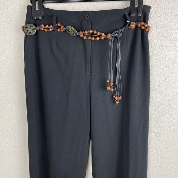 NWT Multiples Black Slacks and Belt Size 10 - Picture 2 of 8